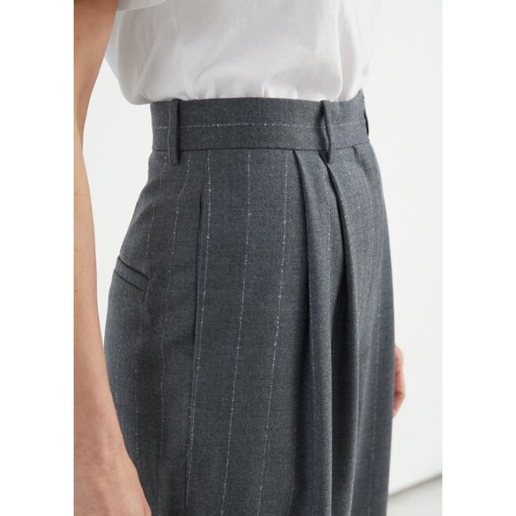 Like new! & Other Stories Pleated Cocoon Italian Wool Trousers - Picture 2 of 13